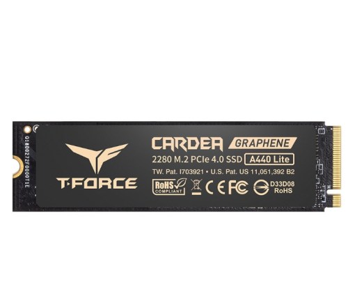 SSD M.2 PCIe 4.0 NVMe Team Group 500GB T-FORCE A440 LITE-7000R/4500W c/dissip. Grafeno